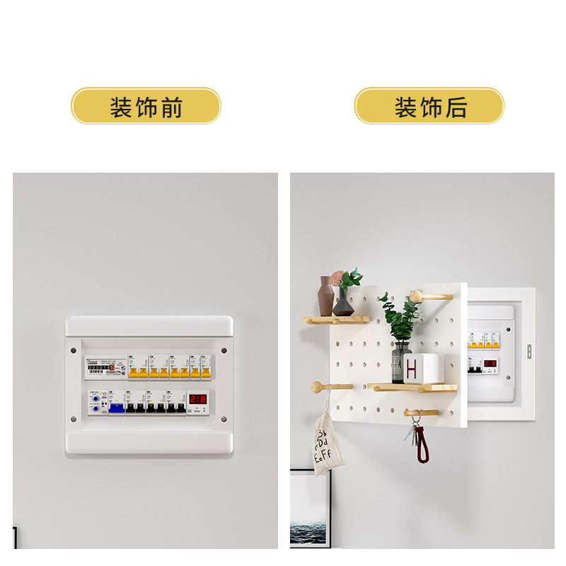 2F實木電錶箱裝飾畫遮擋洞洞板配電箱弱電箱餐廳客廳牆電閘電箱遮