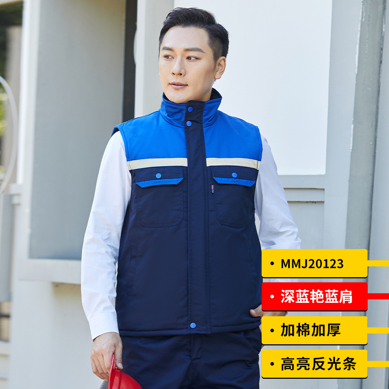 chaleco de algodón de invierno calentamiento de ropa de hombre reflector taller de reparación de automóviles ropa de fábrica camisa de hombro chaqueta antifría gruesa ropa de trabajo