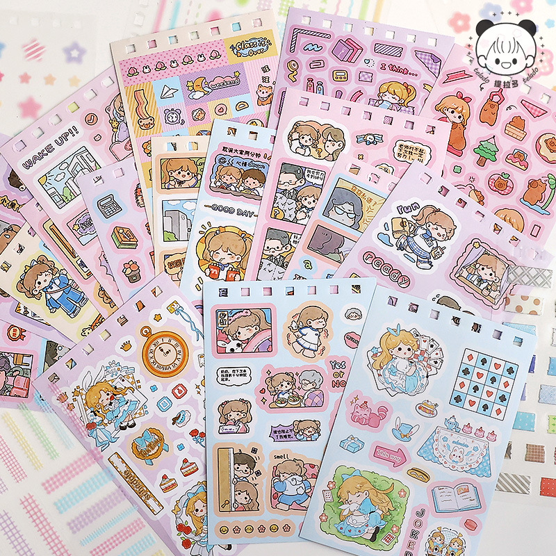 Tirado Duoduo Material Pegatina Libro de estudiante Material de decoración Película de corte Diversión 3D Pegatina de bricolaje