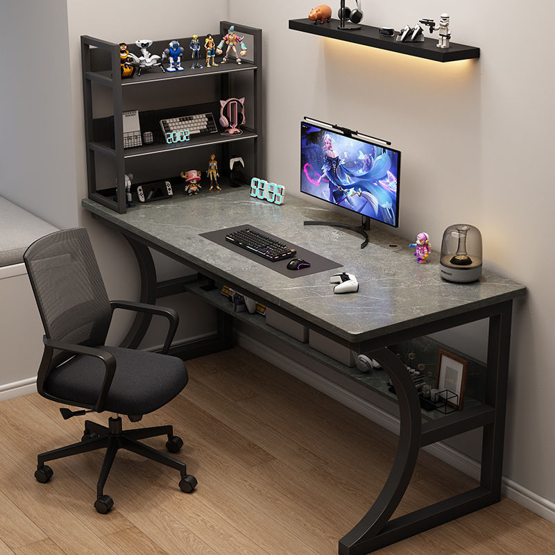 E-Sports Table Computer Table Desktop Home Bedroom Simple Bookshelf Table Workbench Desk Student Study Desk
