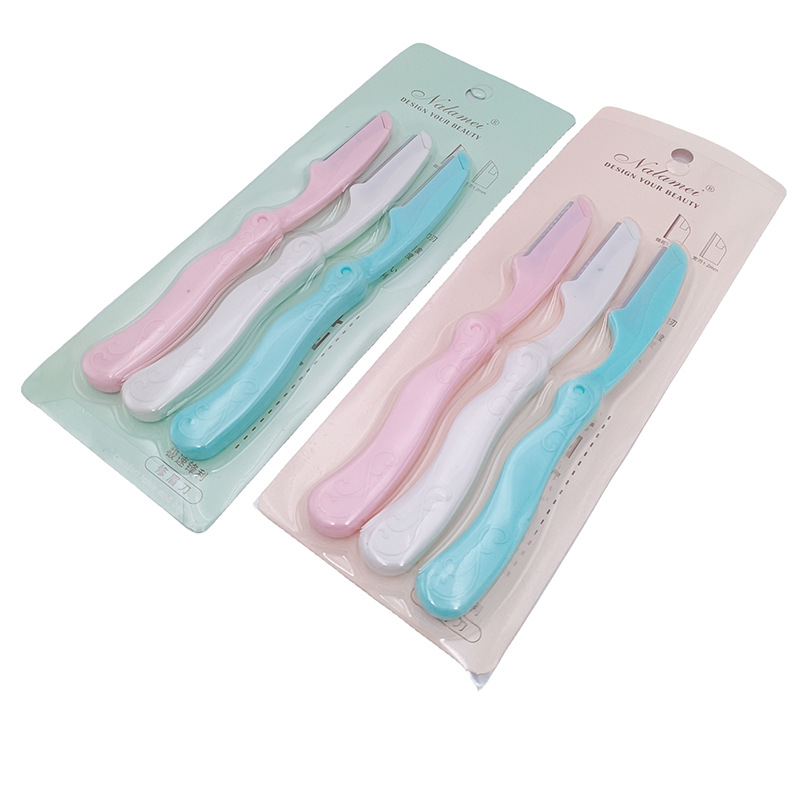 H1 124 712 tres cejas que forma el cuchillo cuchilla de seguridad profesional femenina raspador de cejas ceja que forma el cuchillo masculino y femenino principiantes