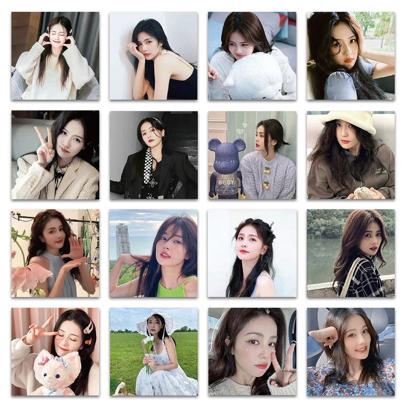60/100枚お笑い高颜値白梦妍美女写真DIYクリエイティブ携帯ケース封筒水杯白鹿シール|undefined