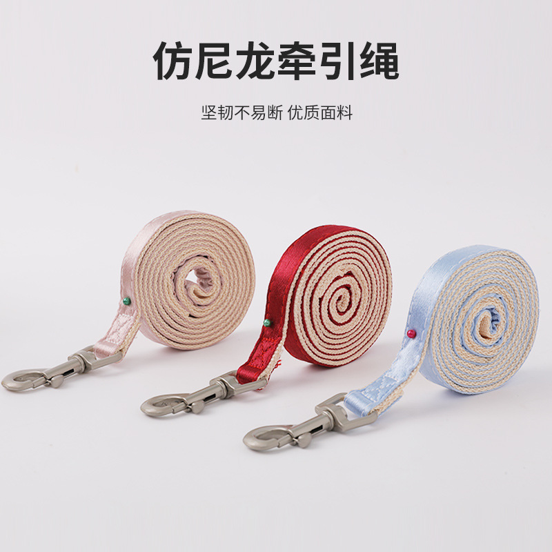 Nueva seda brillante gran arco gato en forma de I cuerda de tracción gato ajustable gato anti-nylon correa de pecho