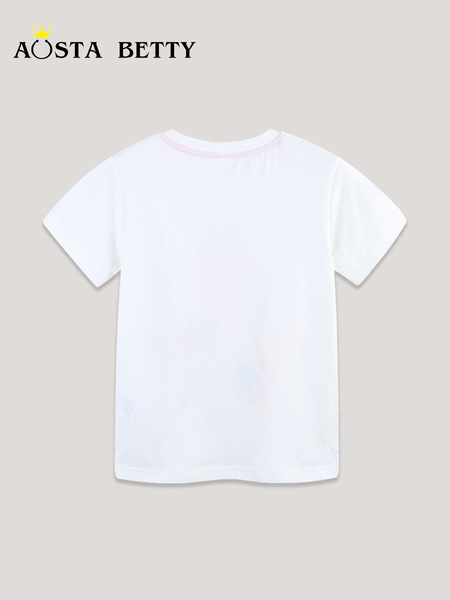 Children's summer fashionable short sleeve T-shirt with a round…