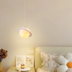 浪漫星球土星吊燈床頭玄關創意陽台臥室兒童房行星書房裝飾小吊燈