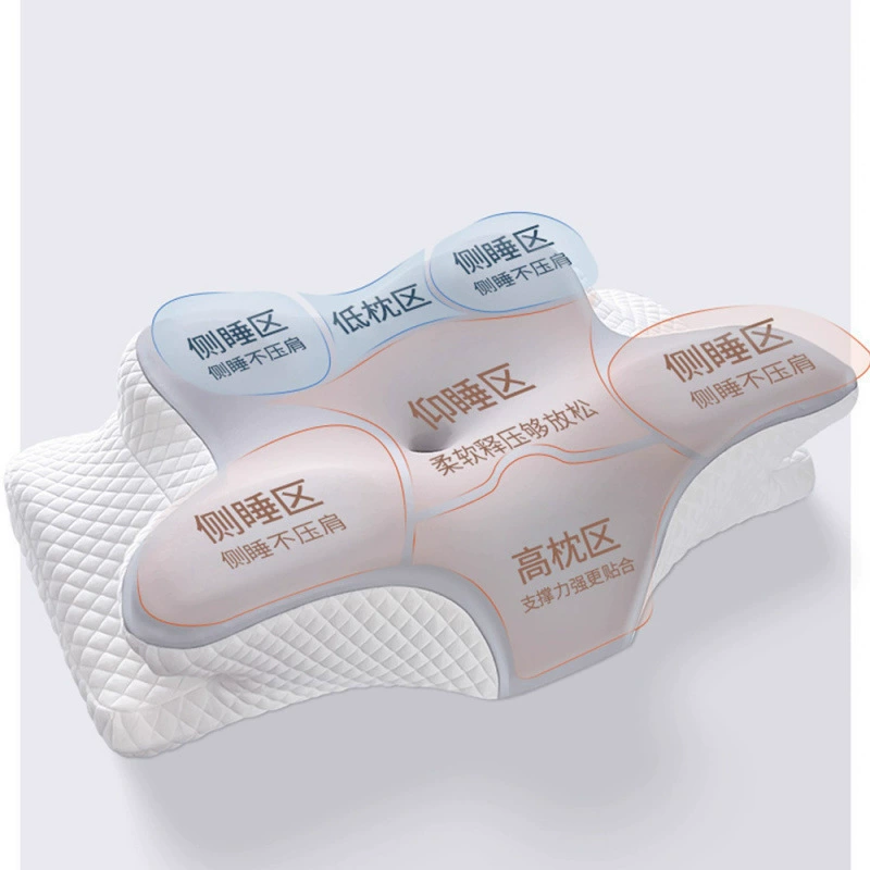 Home memory pillow slow rebound memory foam pillow type non-collapse neck pillow butterfly pillow cervical spine pillow