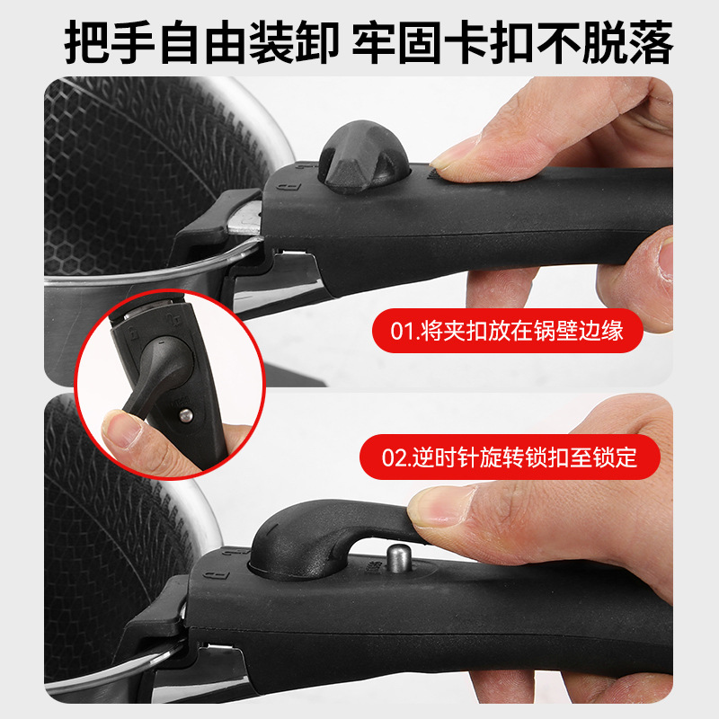 Outdoor detachable honeycomb 304 stainless steel flat-bottomed non-stick pan camping cookware set pot utensils cookware wok