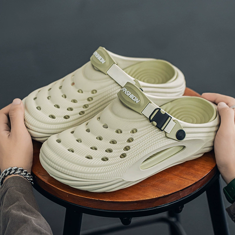 Пляжные сандалии и тапочки для вождения и повседневного использования, садовая обувь, мужские сабо, летняя верхняя одежда, тапочки с открытым носком.