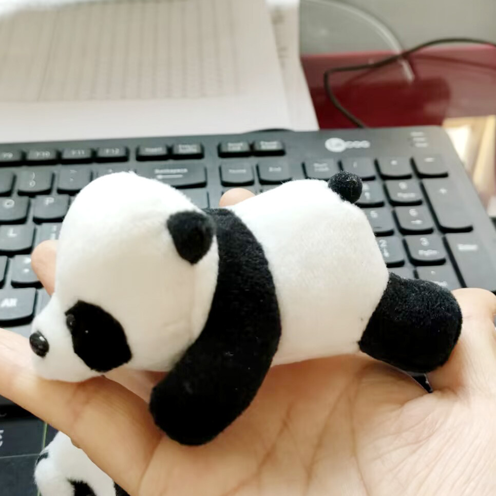 Panda muñeca de peluche juguete nacional tesoro simulación pequeña panda muñeca pequeño tamaño colgante Ragdoll niños regalo de cumpleaños