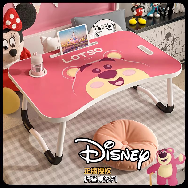 Disney Bed-Side Small Table, Study Table, Foldable Laptop Table, Home-Use Lazy Bedroom Bay Window Desk