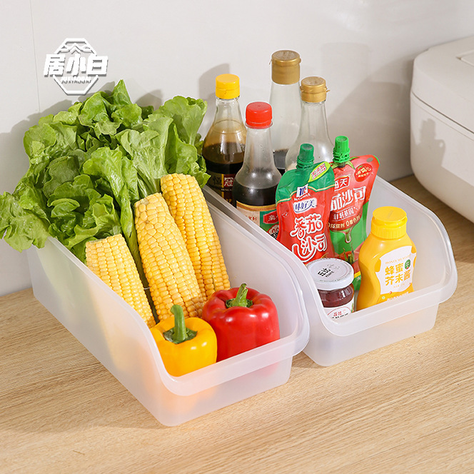 【6个装】冰箱收纳盒橱柜储物盒零食桌面长方形置物盒子厨房冷冻|undefined