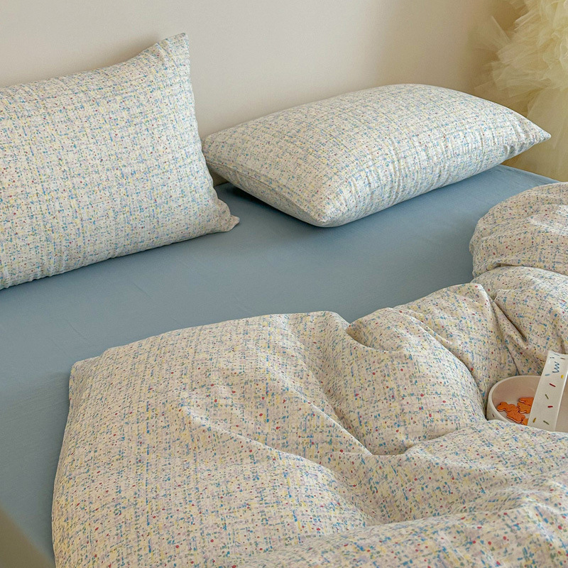 Soft Bedding Duvet Cover Set, Breathable Fabric, Skin-friendly, Hypoallergenic, Wrinkle Resistant, Easy Care, Modern Nordic Style, French Retro Design_voghion.com