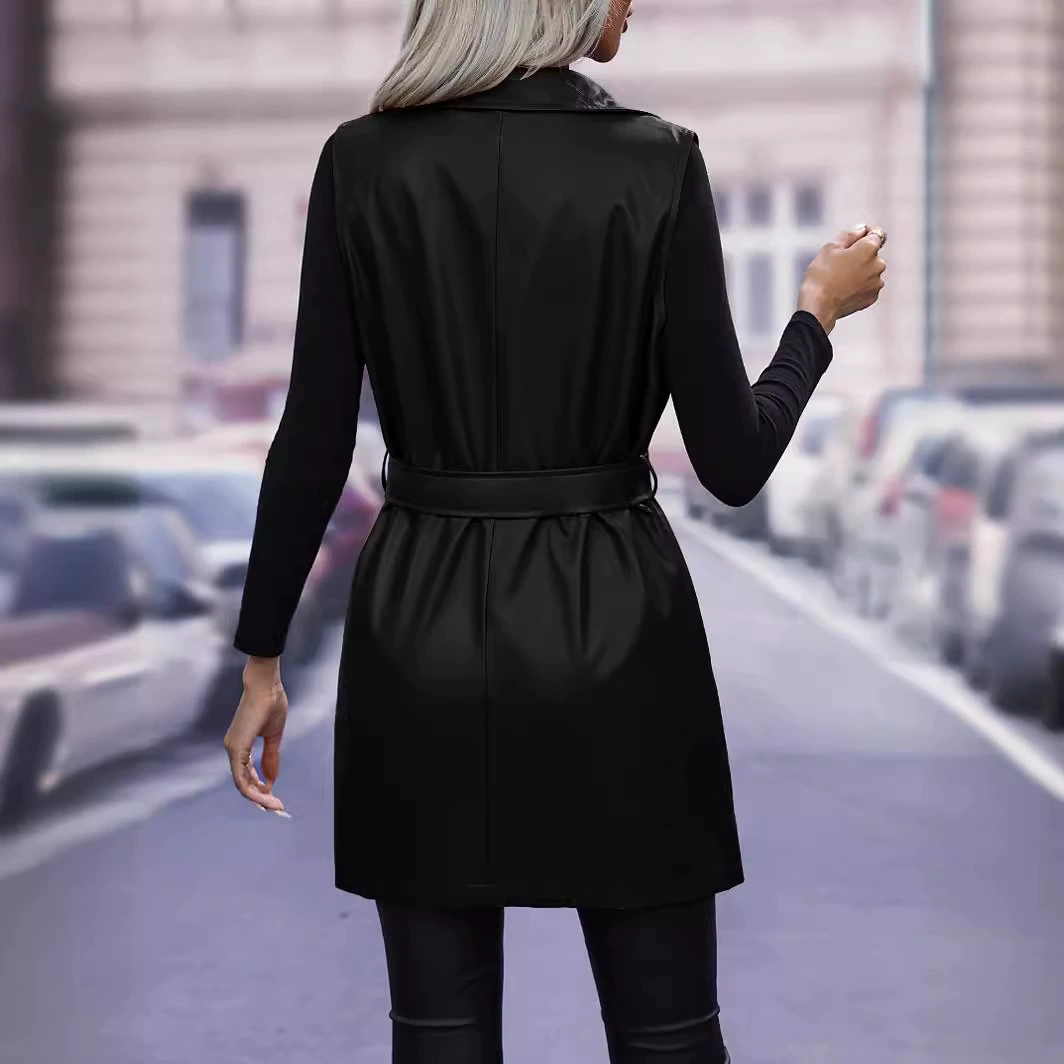 (Cross-border trading), polyurethane cardigan, belt, vest, jacket, Amazon