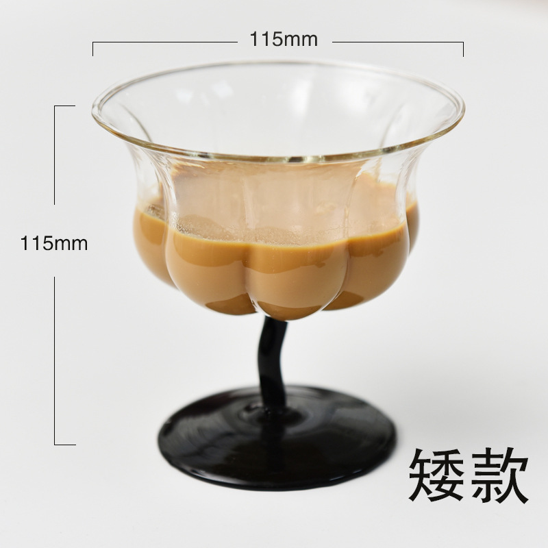 Linglan Copa vintage copa de vino tinto cóctel taza postre francés Internet celebridad bebida fábrica al por mayor