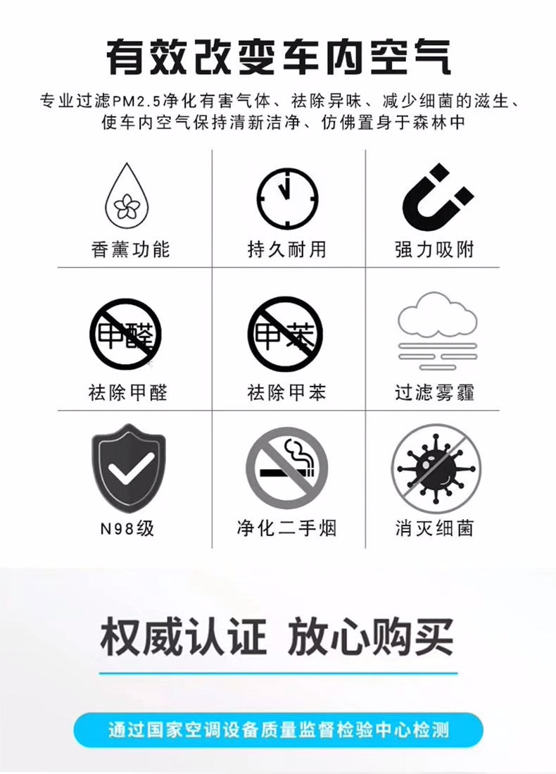 Car Air Freshener Air Conditioning Adapter Core for Lavida, Bora, Sagitar, Magotan, Golf, Tanyue, Lingdu Filter Activated Carbon