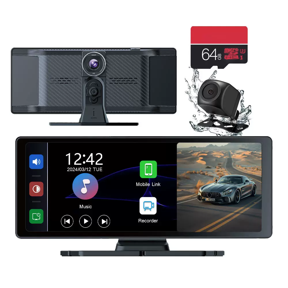 10.26英寸4k便携式汽车屏幕苹果汽车安卓汽车通用汽车收音机导航