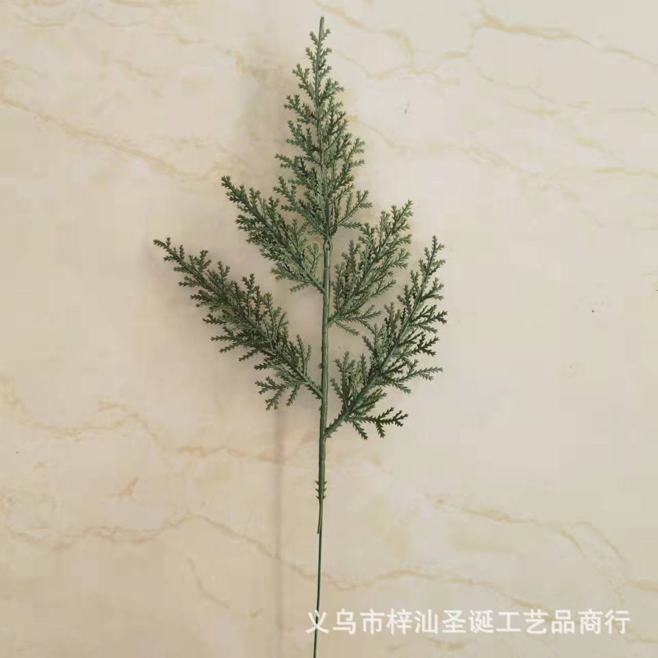 跨境货源仿真松针枝 五叉塔松枝仿真圣诞植物圣诞圈装饰松针配件-阿里巴巴