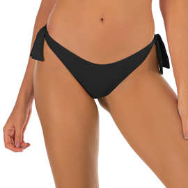 单件泳裤2023亚马逊新款沙滩裤女性感低腰三角游泳裤欧美时尚泳裤