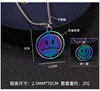 Brand trend necklace stainless steel hip-hop style, double-sided pendant