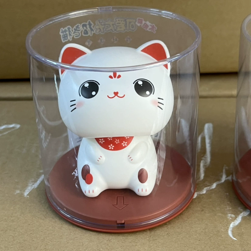 Солнечная Милая большая голова кошка белая голова кошка украшения свет украшения автомобиля настольные креативные подарки