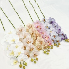 含阳 仿真花蝴蝶兰高品质9头手感兰花婚庆花艺家居摆件装饰花批发