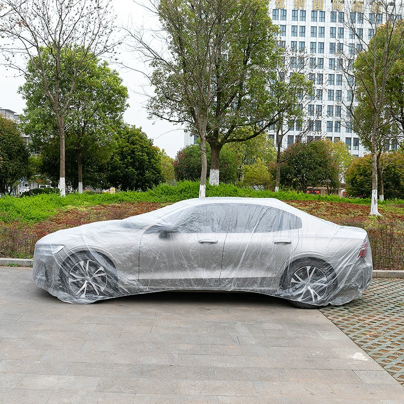 Заводская машина одноразовая пластиковая Автомобильная одежда Автомобильная водонепроницаемая и Пыленепроницаемая универсальная полиэтиленовая Автомобильная одежда автомобильный чехол