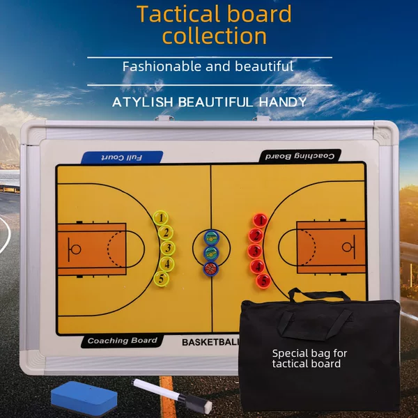 Football Basketball Tactical Board Erasable Demo Command Board with Magnetic Competition Exercise Command Board Sandtable Graphic Board