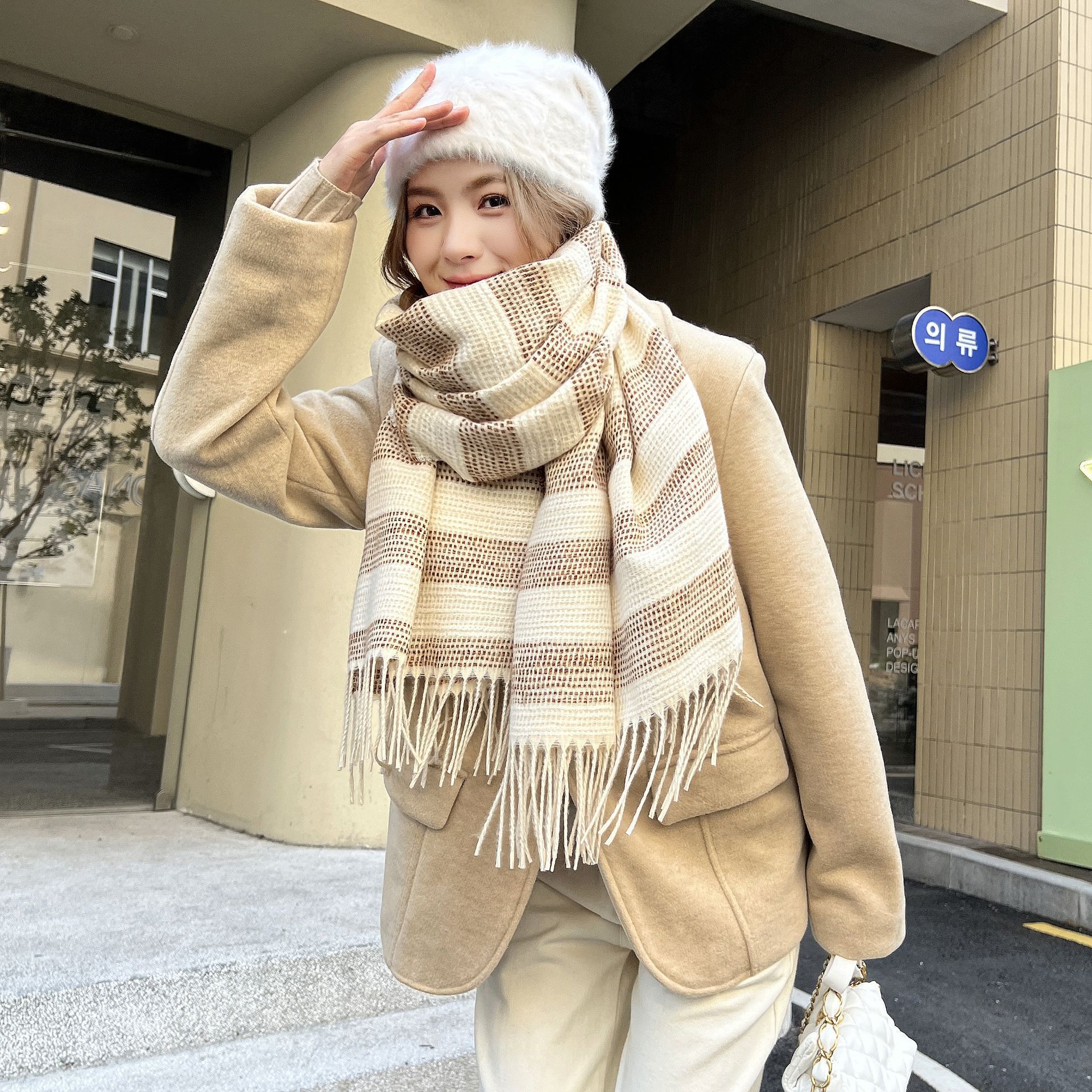Warmer Winterschal Für Damen Aus Weichem Kaschmirimitat_voghion.com