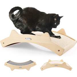 木制猫抓板可定制猫窝猫爪板贵妃貓沙发不掉屑猫抓垫猫玩具用品
