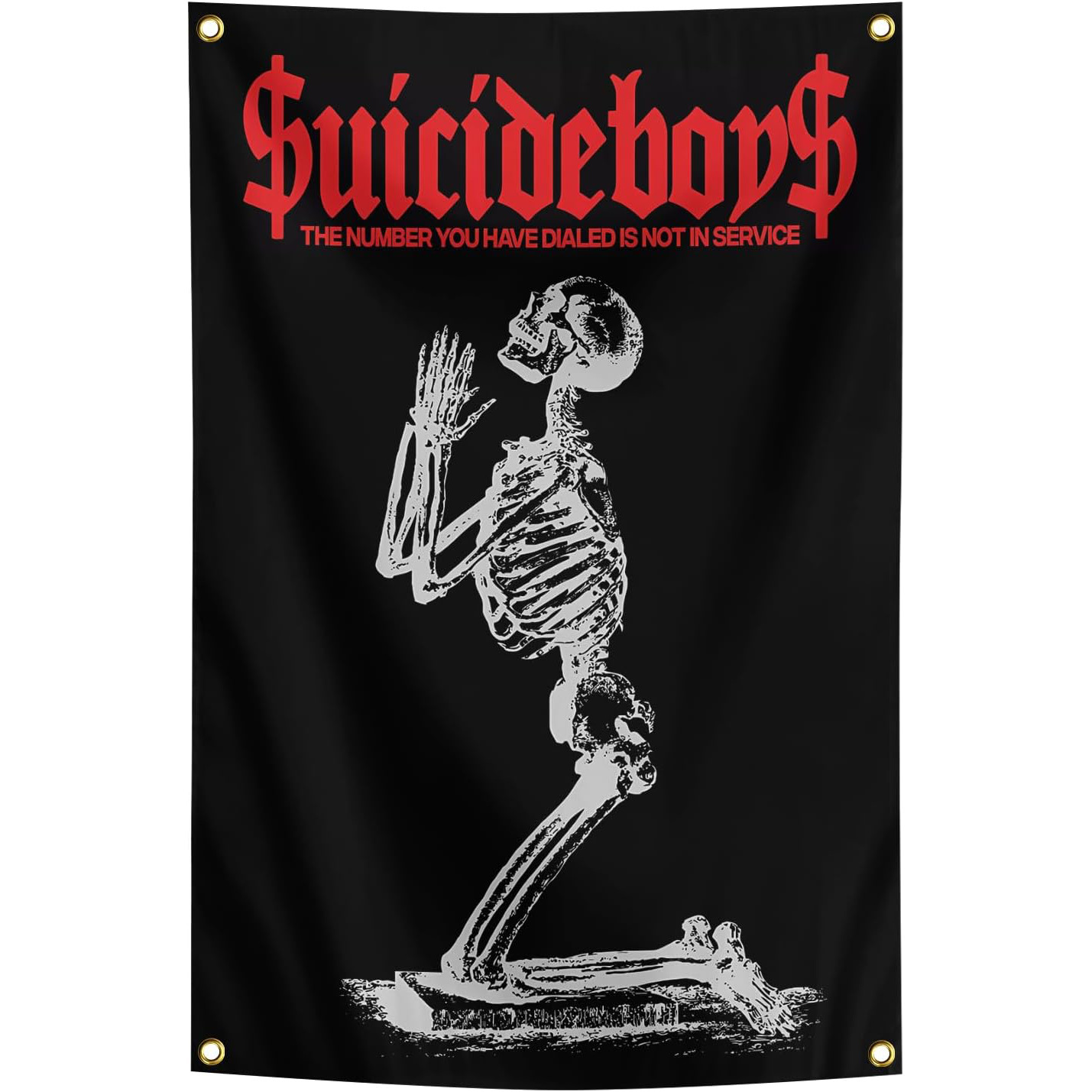 Horror Skull Tapestry Suicide Music Boys Bandera 90x150