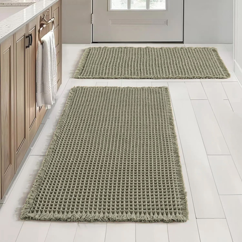 Cross-Border Bathroom Absorbent Floor Mat, Waffle Non-Slip Floor Mat for Bathroom Entrance, Household Toilet Mat