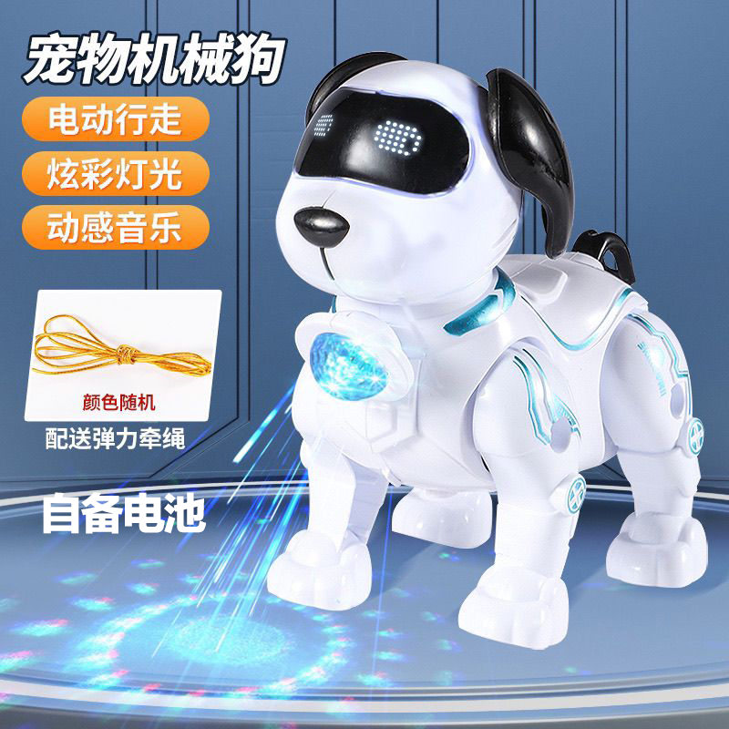 Los niños tiran de cuerda robot gato simulación camina maquinaria de mascota gatito bebé acompañante juguete luz música