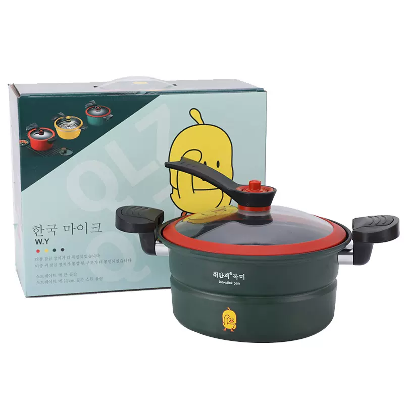 不粘快炖小黄鸭微压锅家用厨房真空焖烧锅加厚复合底多功能压力锅