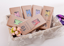 彩色圆形蜡烛批发 情人节浪漫表白生日摆图10个装牛皮纸盒6克蜡烛