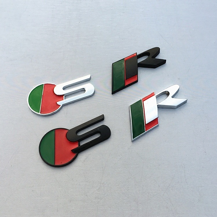 R车贴标 适用于捷豹XF改装XKR车标XJL后尾盖标金属贴标R字标