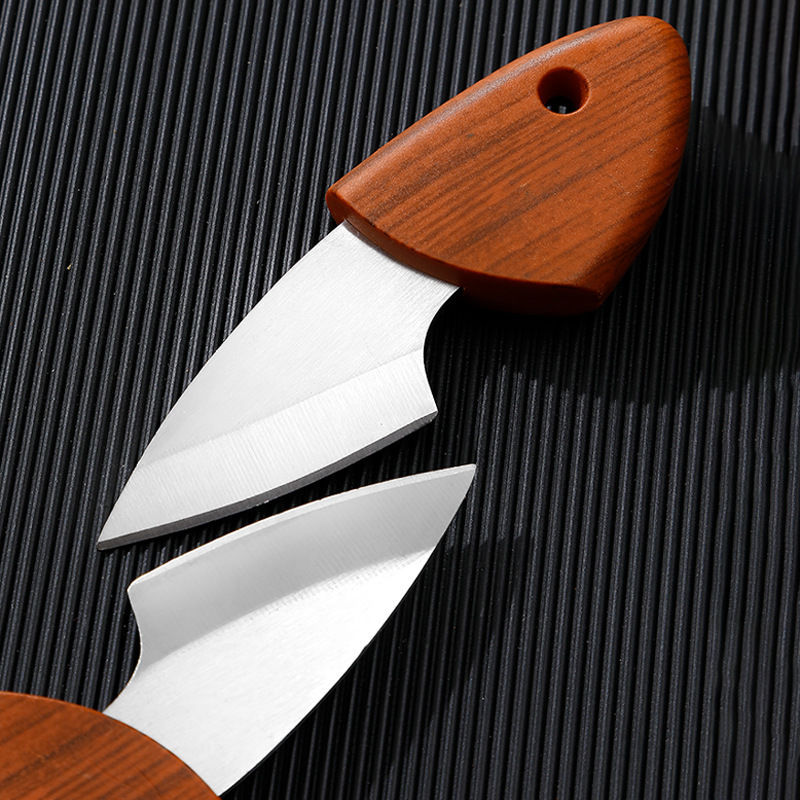 小肥豚迷你口袋小刀随身木鱼刀快递小刀不锈钢水果刀超小袖珍其他