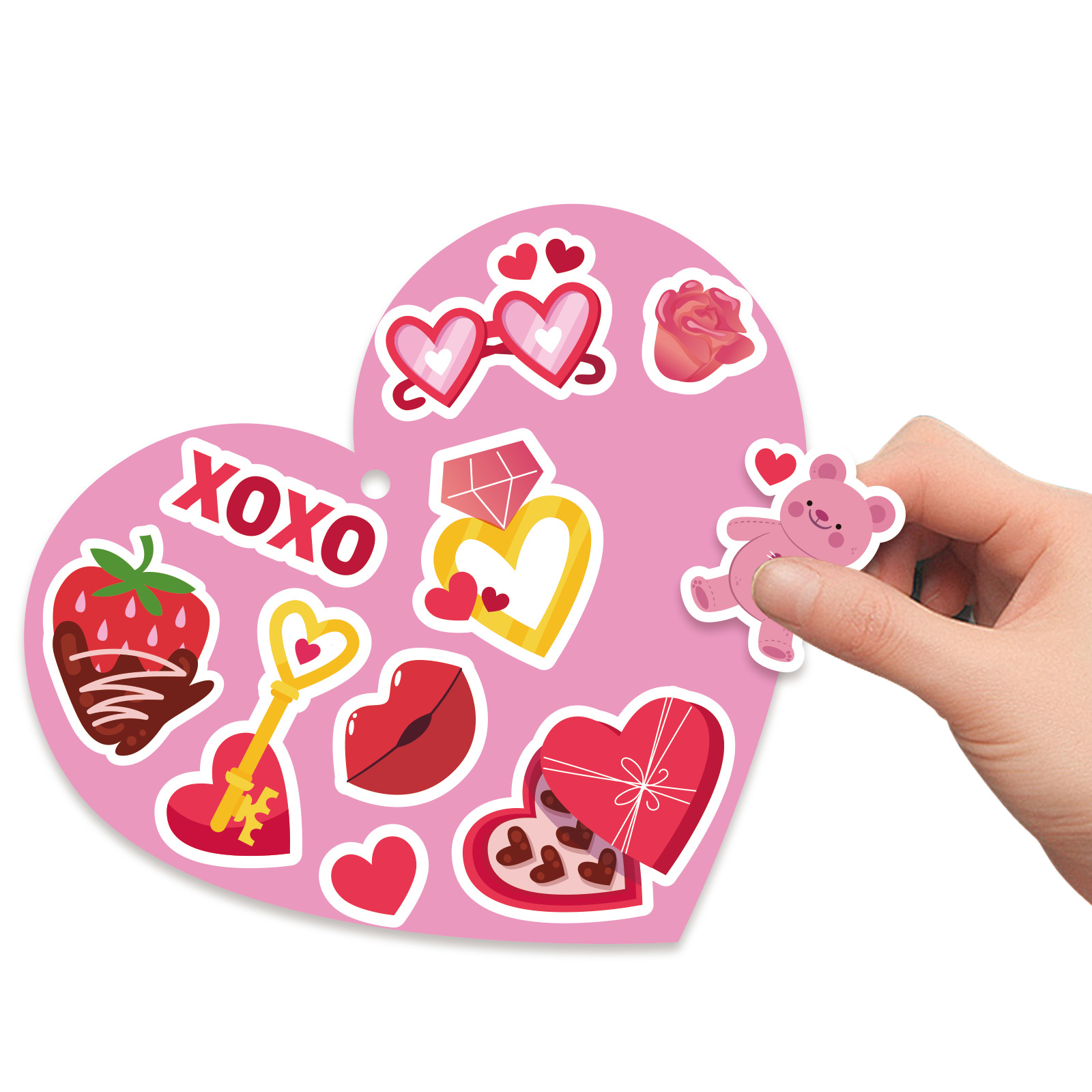 Ventas transfronterizas calientes Día de San Valentín colorido caricatura DIY Tarjeta de felicitación Día de la Madre Decoración de San Valentín Confesión Conjunto de regalo