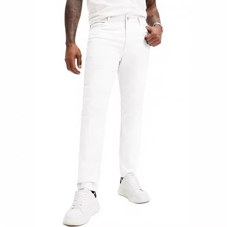 Men's Slim Fit Stretch Denim Fashion Dress Casual Tapered Jeans with 5 Pockets