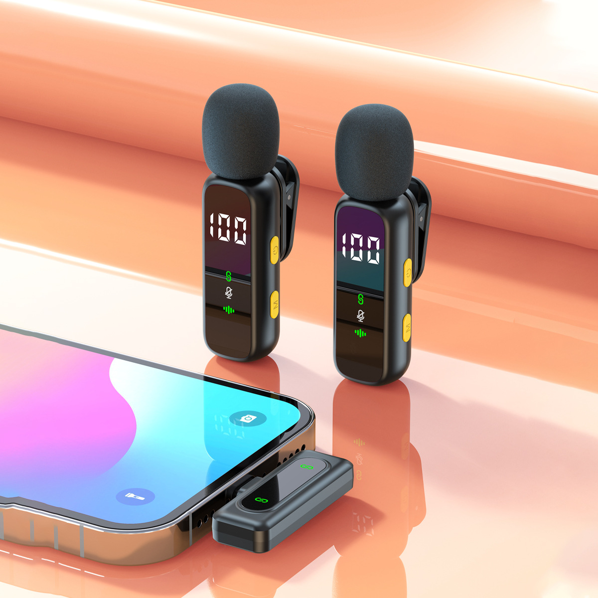 Nuevo modelo privado L06 micrófono de collar inalámbrico, un arrastrar y dos micrófono inalámbrico, VLOG en vivo, micrófono inalámbrico de radio