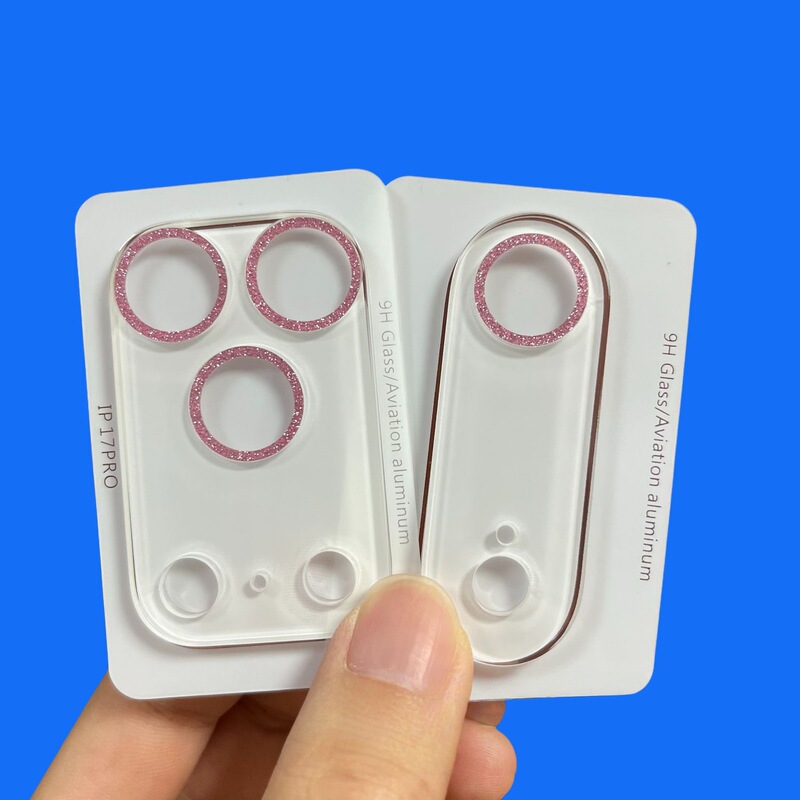 适用iPhone17Promax摄像头全包保护玻璃星空闪粉一体苹果16镜头膜|undefined