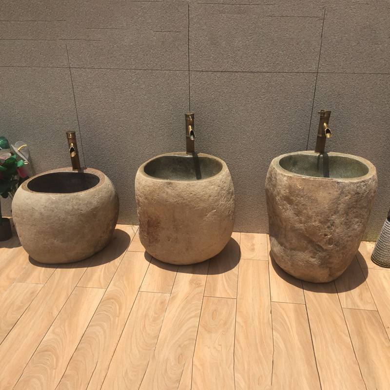 Kindergarten Outdoor Wash Basin Outdoor Kidsren's Wash Basin Original Stone Integrated Pebble Pool School Sink