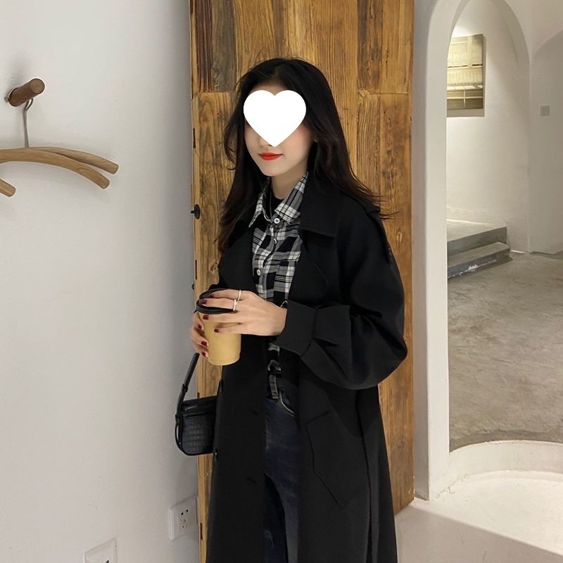 过膝风衣外套女中长款春秋装2025新品韩版气质百搭薄款大衣潮牌|undefined