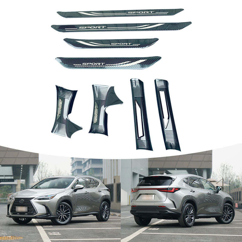 Suitable for 22 Models of Lexus Nx, Interior and Exterior Door Sill Strips, Car Decorative Sequins, Modification Accessories