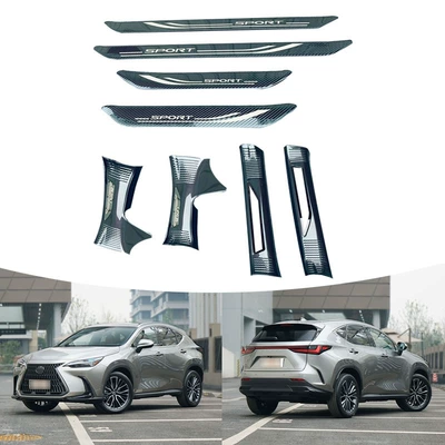 Suitable for 22 Models of Lexus Nx, Interior and Exterior Door Sill Strips, Car Decorative Sequins, Modification Accessories