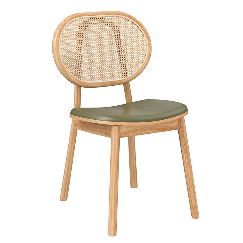 Sillas de comedor de diseño personalizadas para hoteles de alta gama, sillas de ratán de madera maciza, sillas de ocio, venta al por mayor comercial.