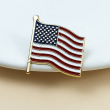 跨境独立日美国国旗胸针星星条纹造型创意金属徽章服饰背包勋章