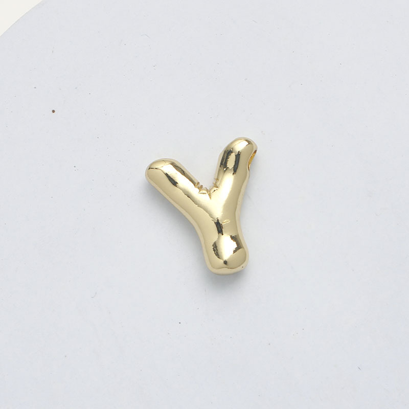 1 Piece 15.5*21.5*5.5mm Brass 14K Gold Plated Letter Pendant display picture 25