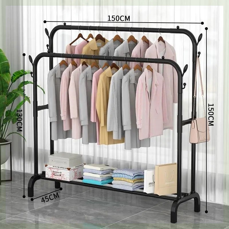 percha de ropa de piso vertical grosero grosero estante de ropa de secado de dormitorio grosero percha de sombrero percha de ropa doméstica balcón percha de ropa
