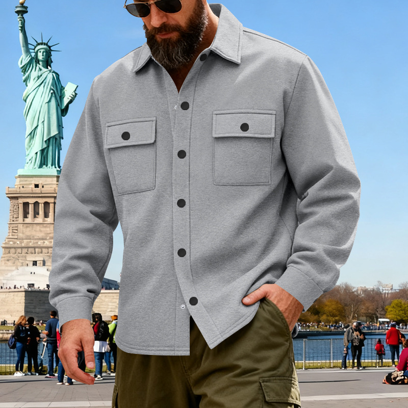 Chaqueta Abrigada de Invierno Estilo Americano para Hombre, Forrada de Felpa, Holgada, para Trabajo al Aire Libre, 2025