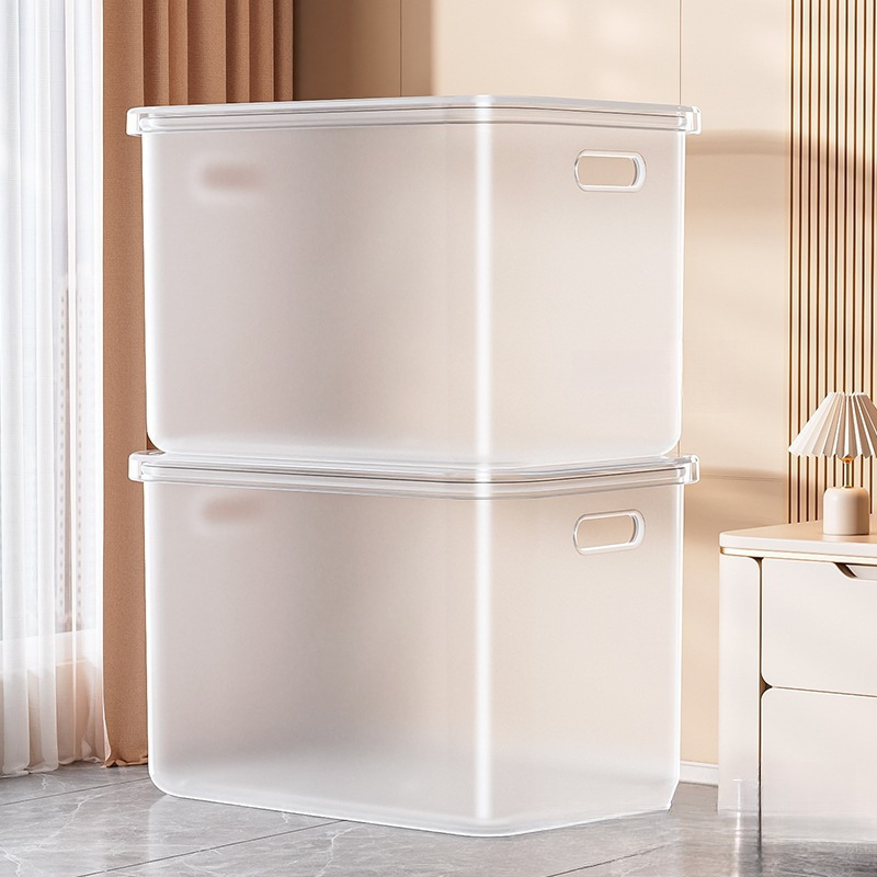 Transparent Storage Box Household Toy Snack Storage Box Plastic Wardrobe Clothes Storage Box Storage Basket Storage Box